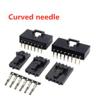 10/5sets MX2.54mm Dupont Connector 2/3/4/5/6 Pin Single Row Straight & Right Angle Pin Header Housing Crimp Terminal with Buckle