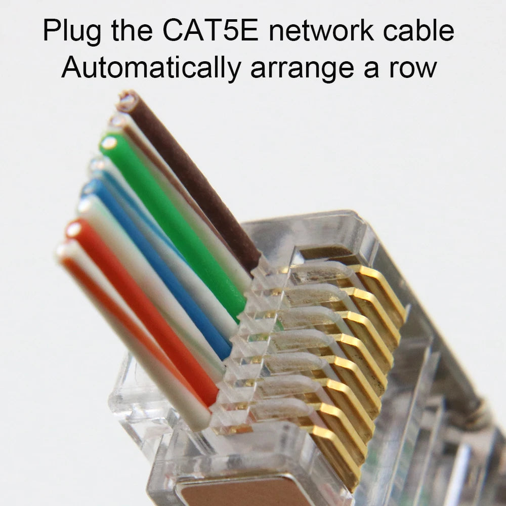 Xintylink RJ45 CAT6 Connector SFTP FTP STP Ethernet Cable Plug CAT5E CAT5 RG RJ 45 Network CAT 6 Metal Shielded Jack LAN 50U/6U