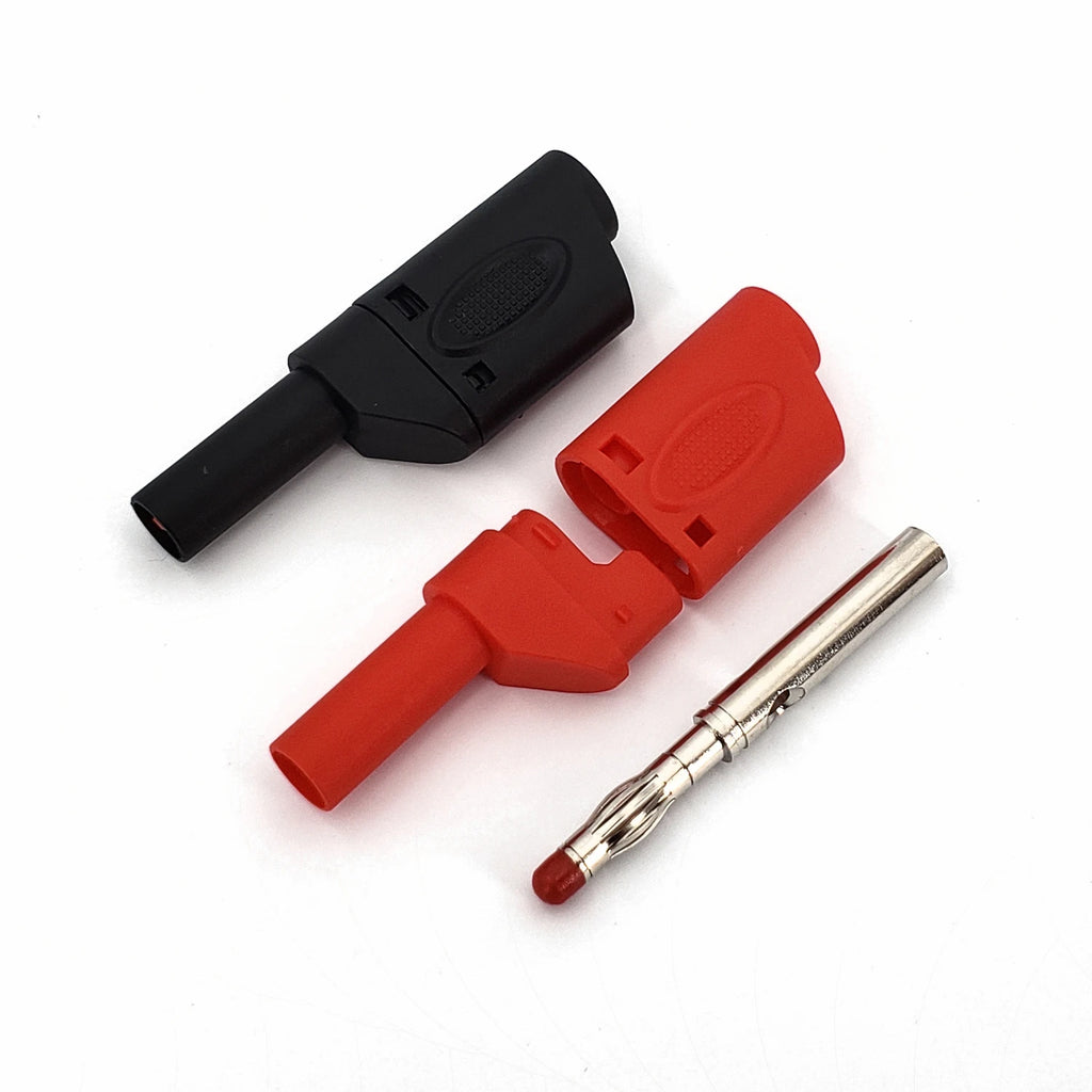 10Pcs Shrouded Fully Insulated Safety 4mm Male Stackable Banana Plug Connector