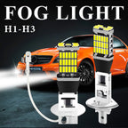 Kevanly 2Pcs H1 H3 T10 W5W BA9S LED 10W 4012smd 24led Car Fog Limp Auto DRL Daytime Running Light Reading Plate Light 6500K 12v