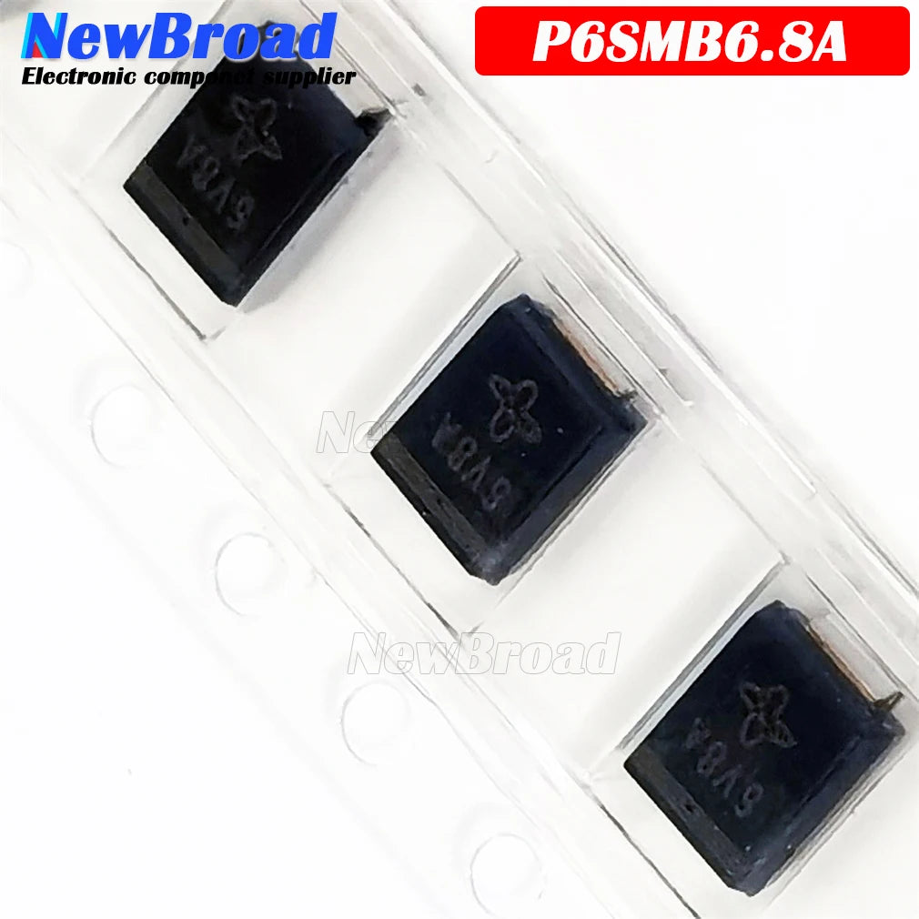 20PCS TVs Patch Transient Suppression Diode SMBJ6.8A P6SMB6.8A 6V8A 6.8V Unidirectional SMB DO-214AA