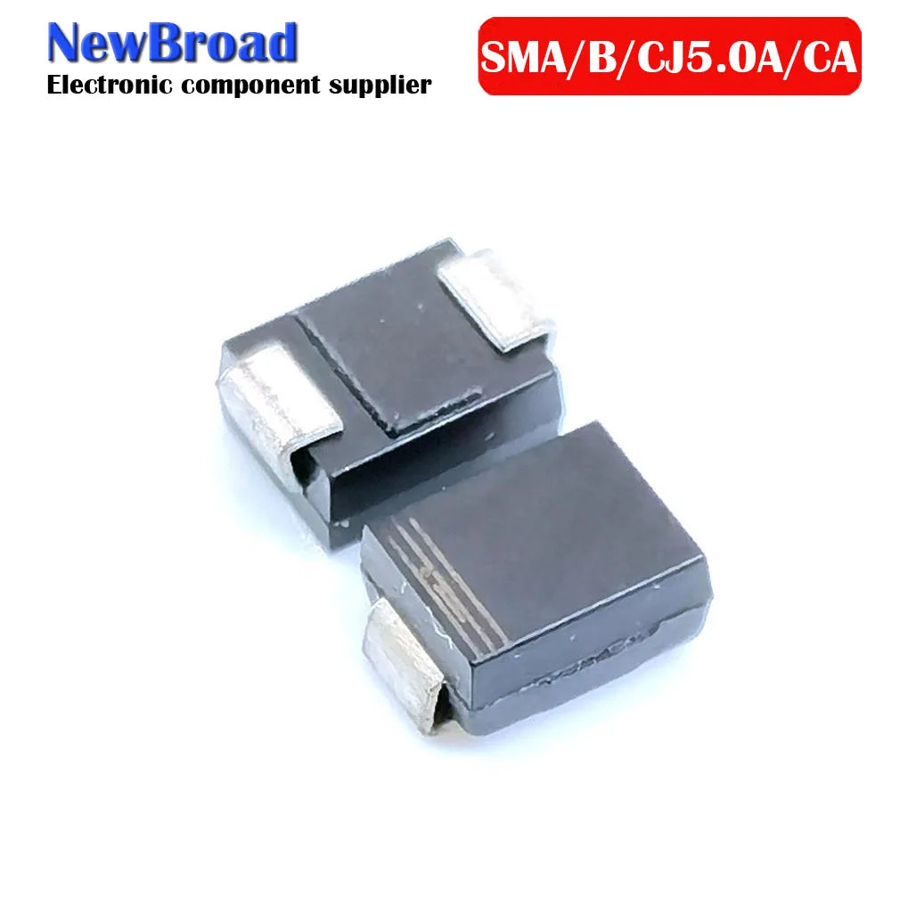10PCS  TVS Diode Unidirectional  SMA SMAJ5.0A AE  SMB SMBJ5.0A KE  SMCJ5.0A GDE SMAJ5.0CA WE SMBJ5.0CA KE  SMC SMCJ5.0CA GDE