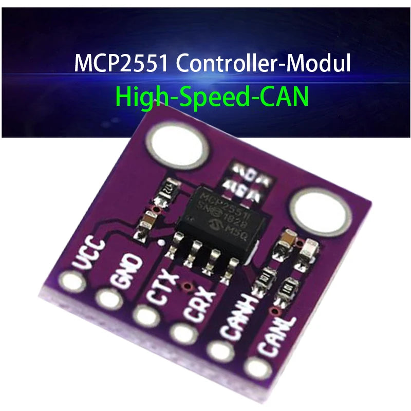 MCP2551 high-speed CAN protocol controller bus interface module
