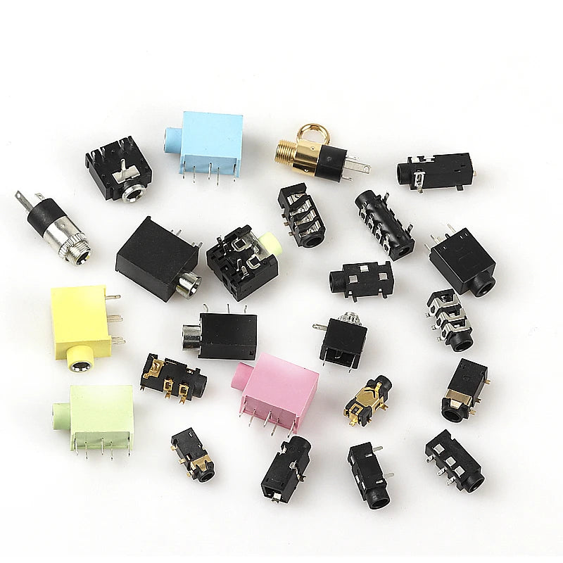 5PCS 3.5MM Headphone Jack Audio Video Female Dual Channel Stereo Jack Socket Stereo Solder Panel Mount PJ313 PJ320 PJ325 PJ326