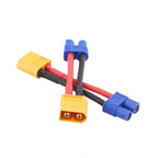2Pcs XT60 Male Female to Deans Mini Tamiya XT30 EC3 MPX Tamiya Male Female Connector Adapter with 14awg 4cm Wire for RC Battery