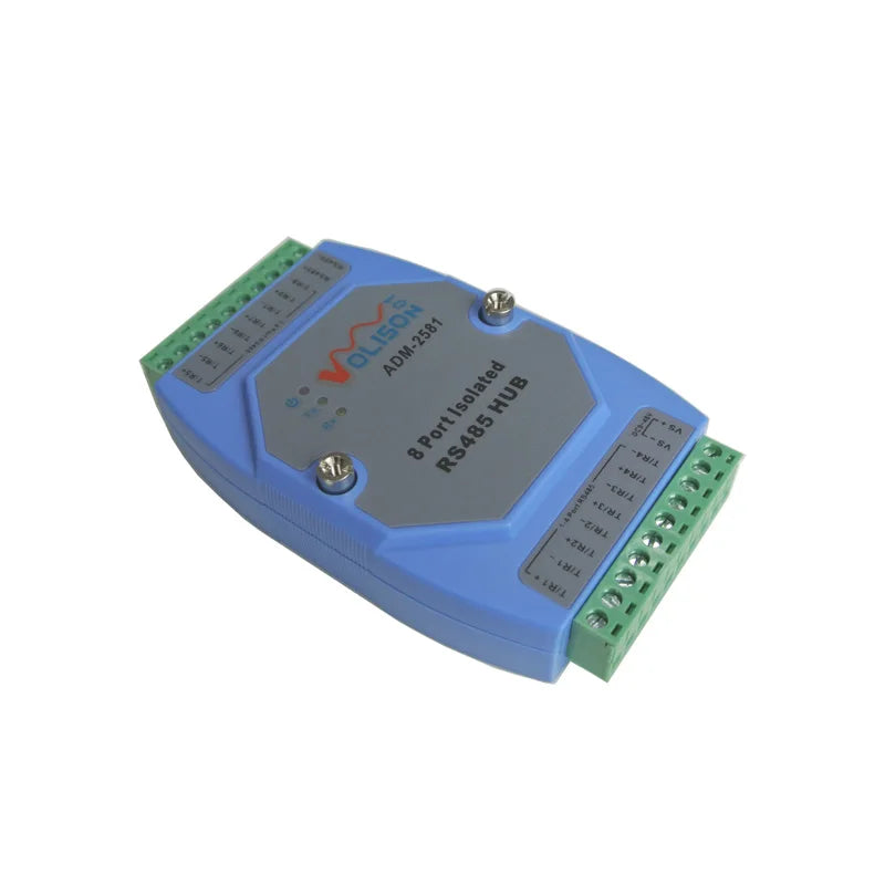 ADM-2581 Isolated 8 Channel 485 Hub 8 Port RS485 distributor 1 to 8 Sharer Repeater Industrial Grade Guide Rail