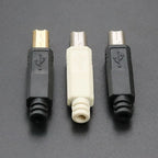 YuXi USB 2.0 B Type Male Four-piece DIY USB Connector DIY Soldering Printer Tail Charging USB Jack Port Plug