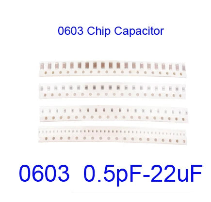 100pcs 0603 50V SMD Thick Film Chip Multilayer Ceramic Capacitor 1pF - 22uF 10NF 100NF 1UF 2.2UF 4.7UF 10UF 1NF 100PF