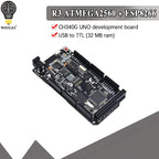 Mega2560 + WiFi R3 ATmega2560+ESP8266 32Mb memory USB-TTL CH340G Compatible for Arduino Mega NodeMCU WeMos Development board