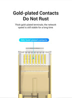 Vention RJ45 Connector Cat8 8P8C Modular Ethernet Cable Cat 8 FTP Head Plug Gold Plated 40Gbps Crimp Network Connerctor Cat8