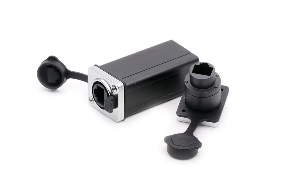 1pc New Arrival Waterproof Network Connector RJ45 Ethernet Connector Female Panel Mount Sockets IP65 Level
