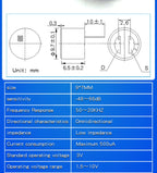 10PCS Condenser pick-up Microphone 9x7mm 9767 9x4.5mm 9745 6x5mm 6050 6x2.2mm 6022 4.5x2.2mm 4522 4x1.5mm 4015 MP3 Accessories