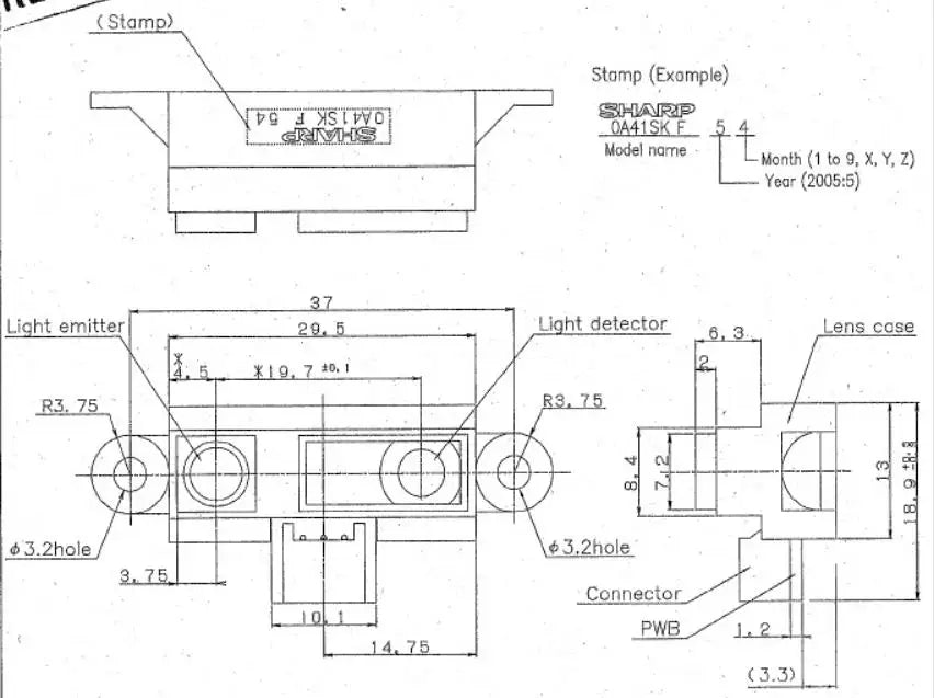 GP2Y0A41SK0F GP2Y0A51SK0F GP2Y0E03 IR Infrared Ranging Sensor Module 4-30cm 2-15cm 4-50cm Distance IR Sensor GP2Y0A41SK