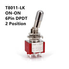 SH T80-T Series Round Top Anti-mishandling Locking Lever 6.35mm Panel Mount Mini Toggle Switch