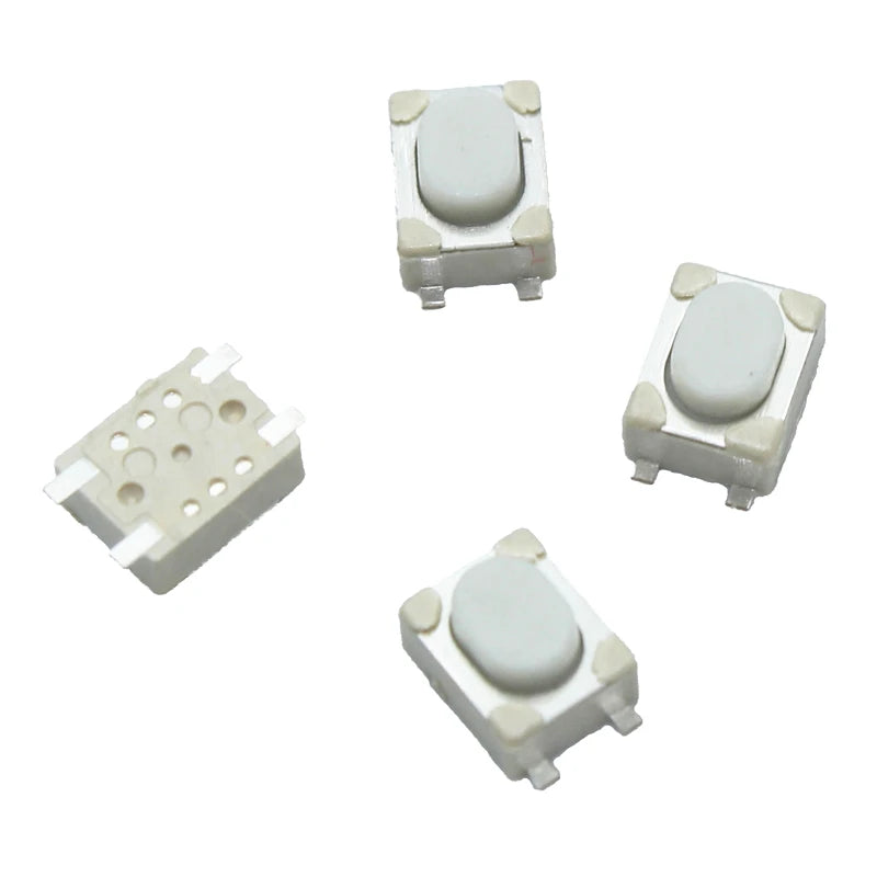 100PCS/LOT 3*4*2.5mm SMD Tact Switch 4 Pin Touch Micro Switch Push Button Switches 3x4x2.5H White Button Car Remote Key Button B