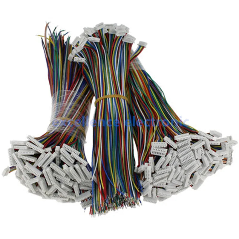10PCS Mini Micro JST 1.25 2/3/4/5/6/7/8/9/10 Pin Female Plug Connector with Wire 1.25MM 10cm 15cm 20cm Single/double Head Tinned