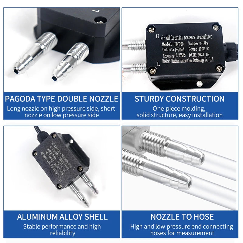 Air Differential Pressure Sensor 485 Micro-pressure Difference Sensor Differential Pressure Transmitter