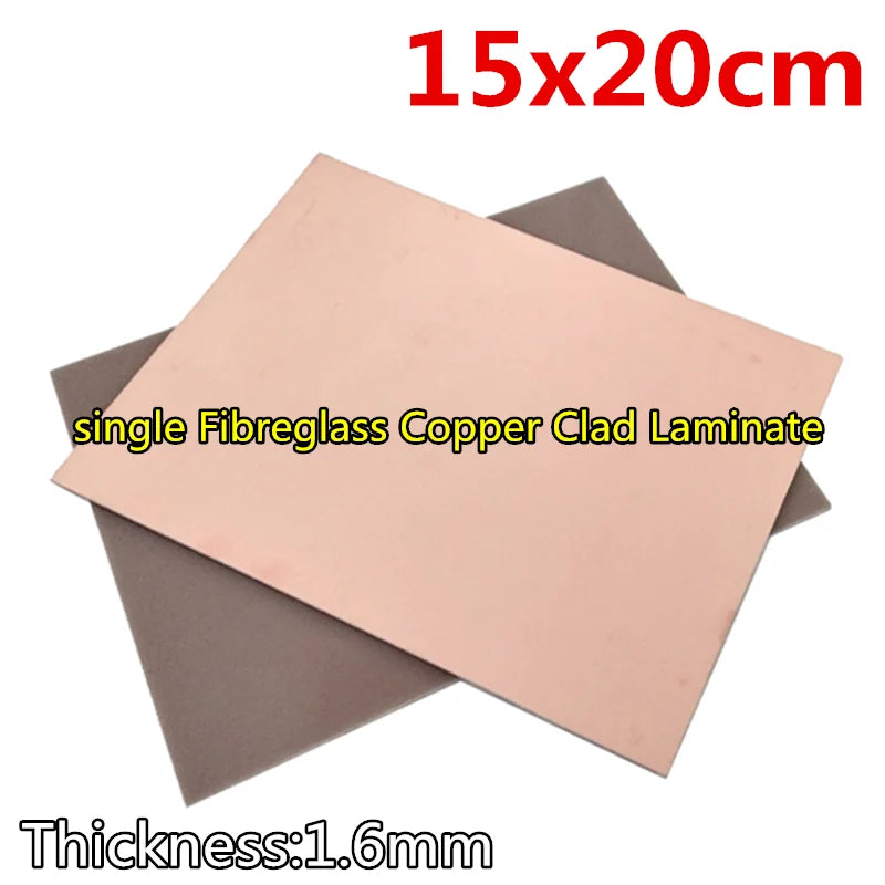 1pcs single Fibreglass Copper Clad Laminate Experimental breadboard 7x10 10x15 15x20 20x20 20x30 30x40 50x60cm PCB