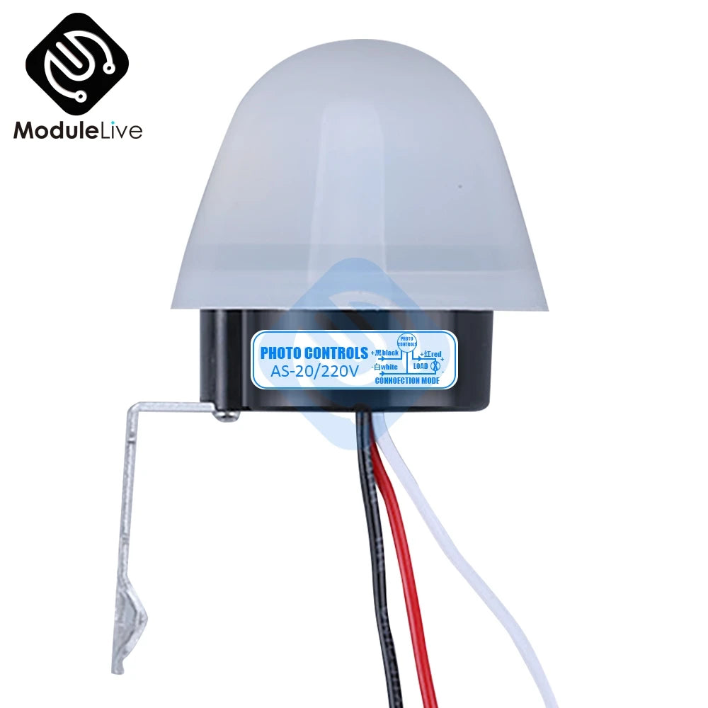 AS-20 DC 12V AC 110V 220V 10A Waterproof Sensitive Auto Photo Switch On/Off Photocell Street LED Light Switch Sensor Switch Tool
