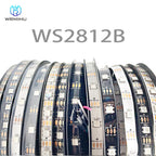 DC5V WS2812B 5m/Roll 30/60/144leds/m Black/White PCB IP30/IP65/IP67 5050RGB Individually Addressable Smart led pixel strip light