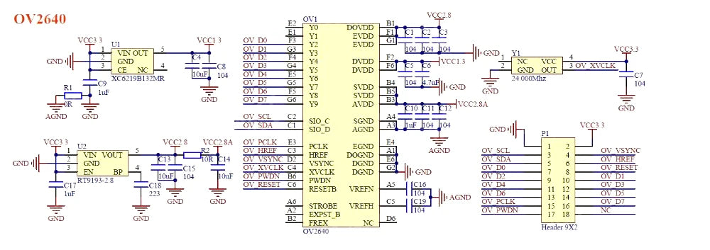 STM32F4 OV2640 Camera Module 2 Million Pixel Electronic Integrated Image Sensor STM32 Supports VGA CIF JPEG 30W for Arduino