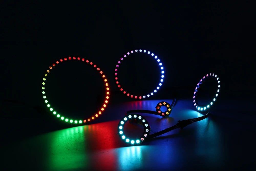WS2812B LED Pixel Individually Addressable Ring 8/16/24/35/45Leds WS2812 Built-in IC Full Color Circle Led Modules Light DC5V