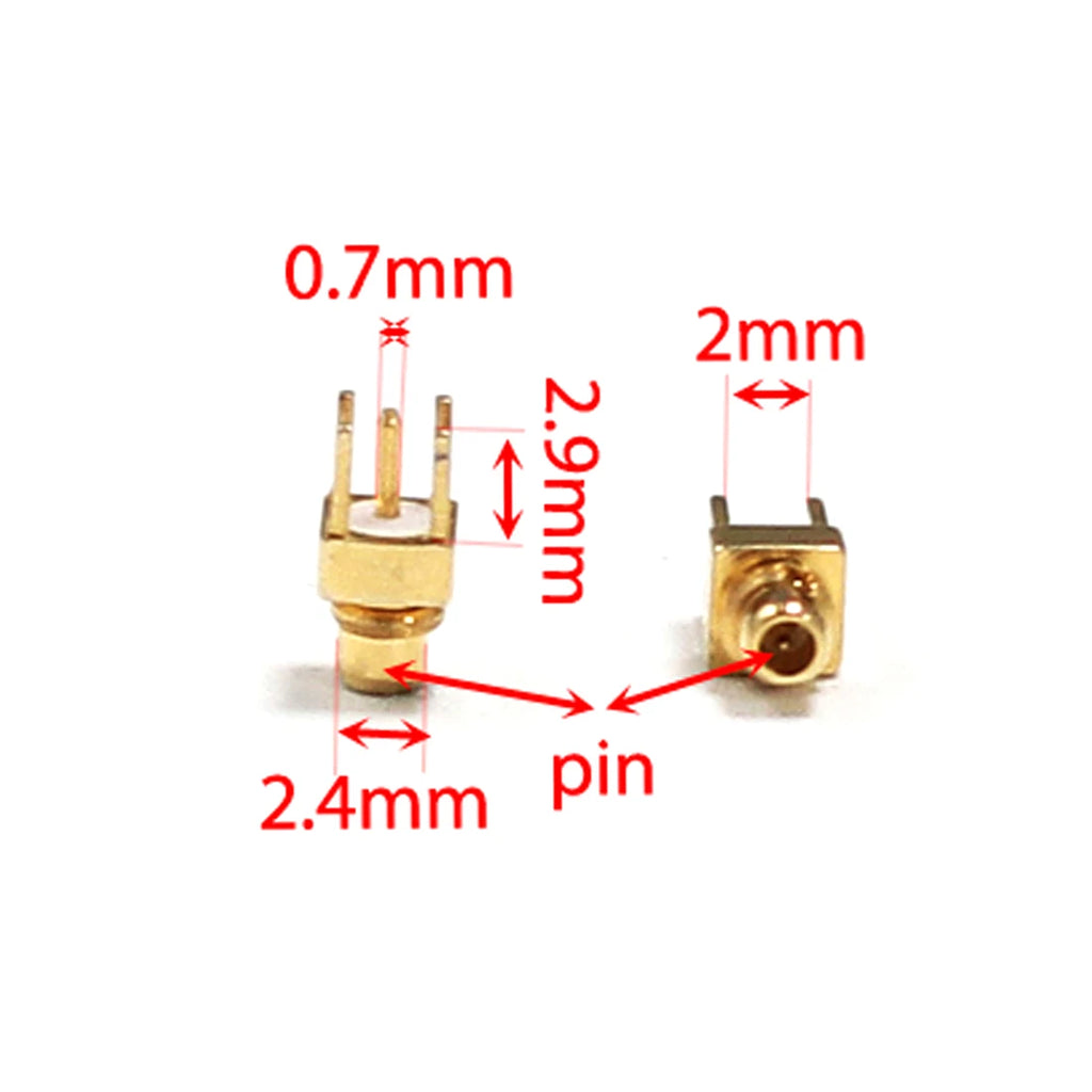 1PC MCX MMCX Male Female PCB Mount Straight RF Coax Connector Right Angle 90-Degree Goldplated Welding Terminal New