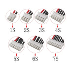 5Pcs JST XH 2.54mm Pitch 22AWG XH 1S/2S/3S/4S/5S/6S/7S LiPo Female Connector Battery Balance Charger Plug Wire Cable Connectors