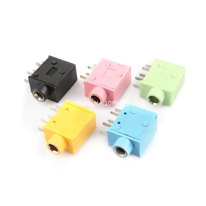 5/10/20Pcs Headphone Jack Socket PJ-325 3.5MM Stereo 3.5 Audio Earphone Connector PJ325 Audio Jack Socket Multicolor