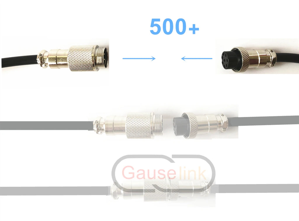 Aerial Circular Connector Aviation Plug GX16 With Shielded Cable Wire 2m GX-16 Female 2 3 4 5 6 7 8 Pins Customization Supported