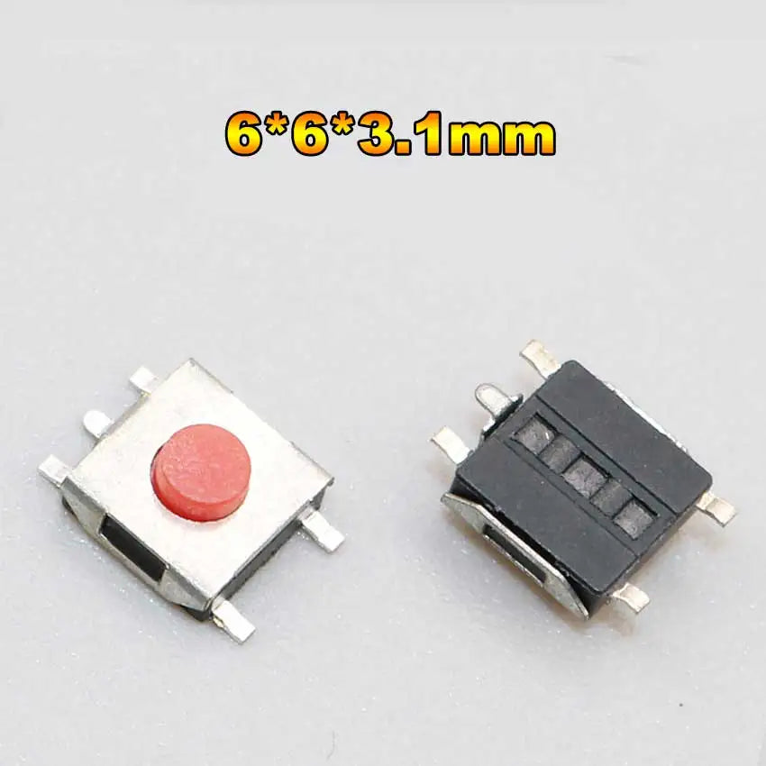 Cltgxdd 10PCS Tactile Push Button Switch Car Remote Control Keys Button Touch Micro Switch Momentary SMD DIP 2*4 3*6 4*4 6*6