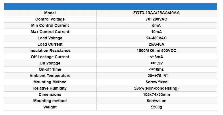 CG 10A 25A 40A 60A 80A AA Three Phase SSR AC Control AC Aluminum Radiator For 40AA Heat Sink SSR AC To AC Sink Solid State Relay