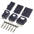 10/5sets MX2.54mm Dupont Connector 2/3/4/5/6 Pin Single Row Straight & Right Angle Pin Header Housing Crimp Terminal with Buckle