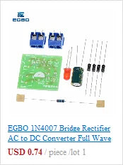 EGBO 1N4007 Bridge Rectifier AC to DC Converter Full Wave Rectifier Board Module DIY KIT