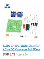EGBO 1N4007 Bridge Rectifier AC to DC Converter Full Wave Rectifier Board Module DIY KIT