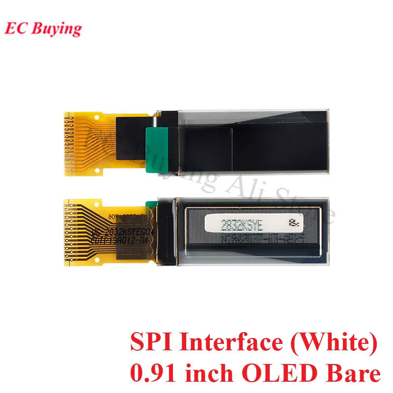 0.91 Inch OLED Module 0.91" Screen White/Blue/Yellow 128X32 LCD LED Display Module IIC I2C SPI Interface SSD1306 for Arduino