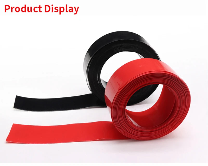 2/5m Width 23 ~ 80mm 18650 Lithium Battery Heat Shrink Tube Li-ion Wrap Cover Skin PVC Shrinkable Film Sleeves Insulation Sheath