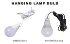 ZHMZH USB LED Bulb Stepless Dimming Brightness Three Color Switch Dimmable Hanging Lamp Light Bulb For Adapter Power Bank 10W