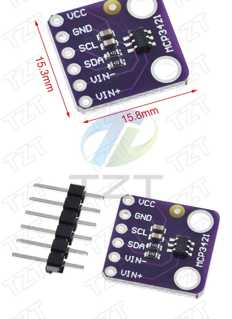 GREATZT MCP3421 I2C delta-sigma ADC Evaluation Module Board For PICkit Serial Analyzer Module GY-MCP3421
