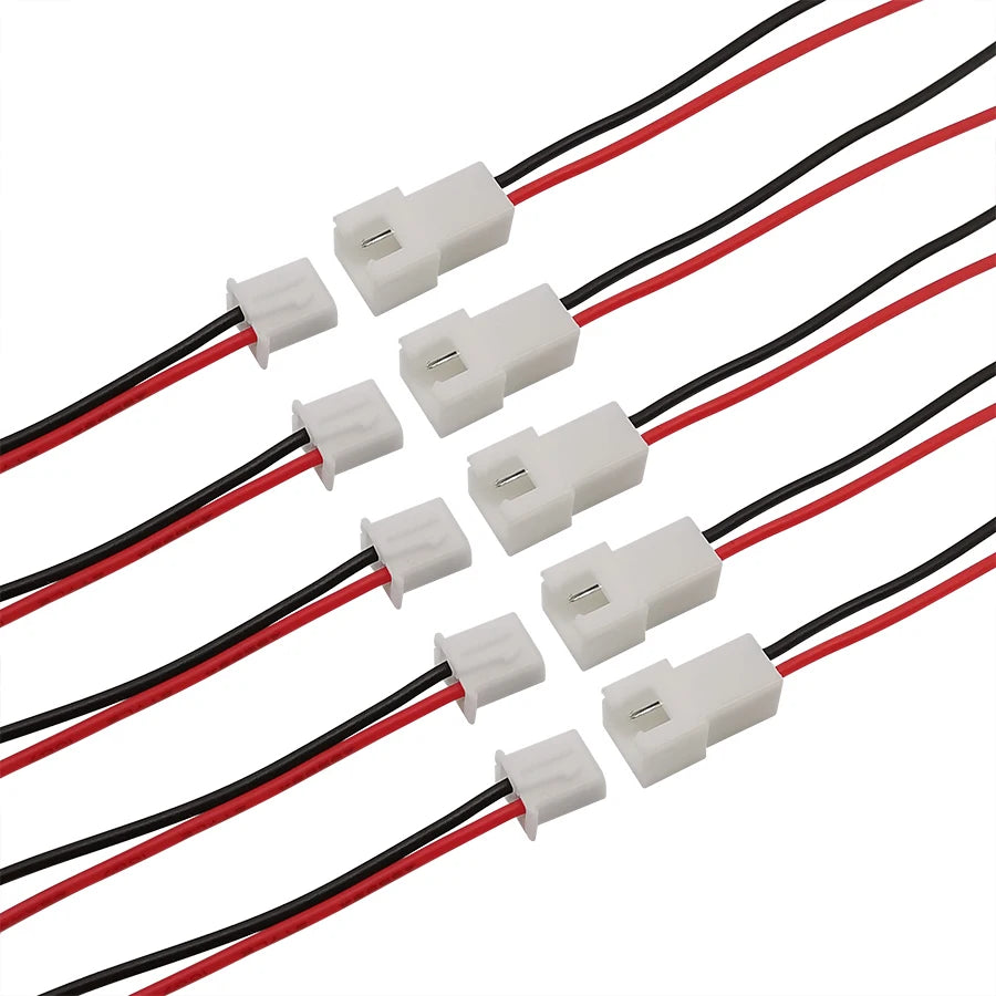 10/5/2 Pairs Small Mini JST 1.25mm PH2.0 XH2.54 2 Pin Male Female Plug Jack Connector Cable JST 1.25/2.0/2.54 2P Electronic Wire