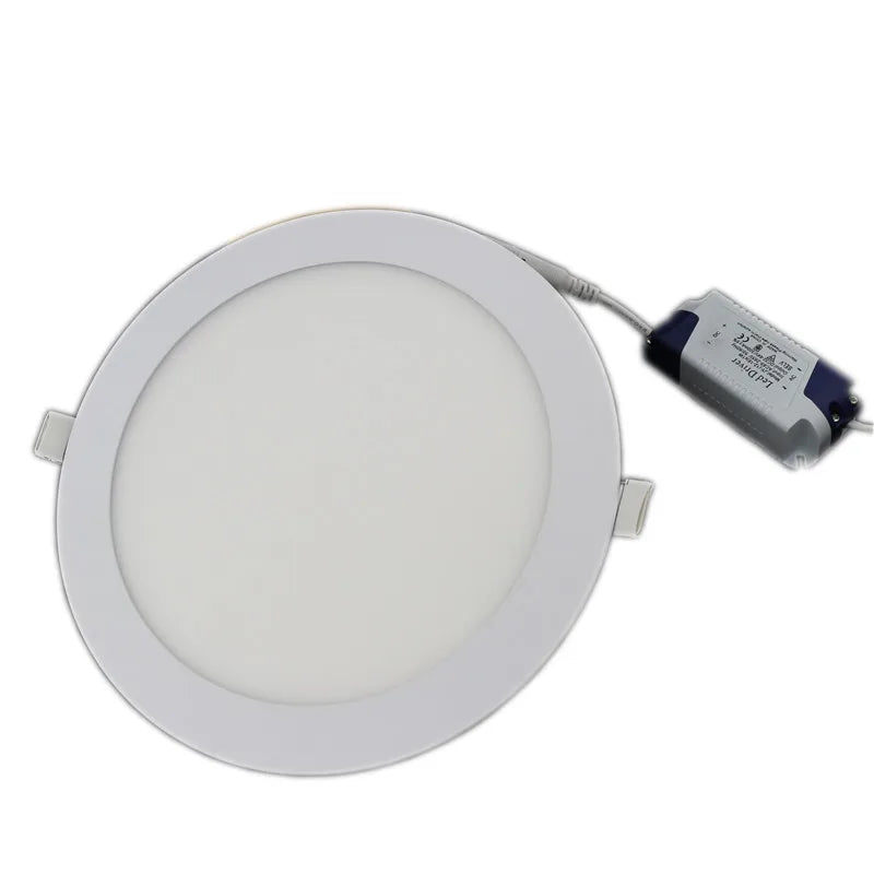 1X Ultra Thin Led Panel Downlight 3w 6w 9w 12w 15w 18w LED Round Ceiling Light Built-in AC85-265V LED Panel Light SMD2835
