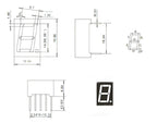 0.56inch LED display 7 Segment 1 Bit/2 Bit/3 Bit/4 Bit Digit Tube Red Common Cathode / Anode Digital 0.56 inch led 7segment