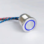 16MM 19MM 22MM IP68 316L stainless steel or  Black aluminum Waterproof RGB 3 color piezo push button switch PS223P10YSS1RGB24T
