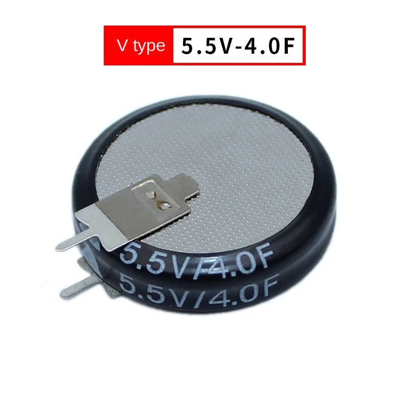 2PCS/Lot Super Capacitor 5.5V 0.1F 0.22F 0.33F 0.47F 0.68F 1F 1.5F 4.0F Button Type Farrah Supercapacitor VHC Type