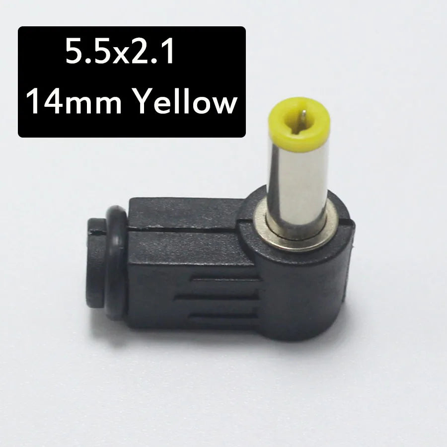 2PCS Male DC Power Plug Connector Angle 90 Degree L Shaped Plastic 5.5*2.5 5.5*2.1 4.8*1.7 4.0*1.7 3.5*1.35 3.5*1.1 2.5*0.7mm