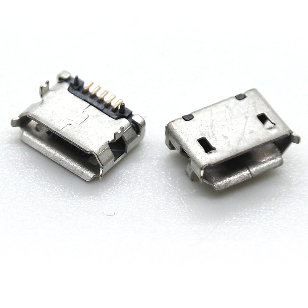 10pcs Micro USB 5P Type B Female Jack Socket SMD Surface Mount 5 Pin PCB Charging Data Connector for Android Phone Power Bank
