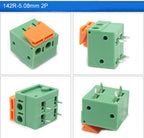 100pcs 142V 142R 5.08mm/0.2" Side/TOP Entry 2P3P4P6P8P10P 141V 141R FFKDSA1/V-2.54mm/0.1" PCB Spring Terminal Block Connector