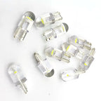 10x 2021 Newest W5W Led T10 Car Light COB Glass 6000K White Auto Automobiles License Plate Lamp Dome Read DRL Bulb Style 12V