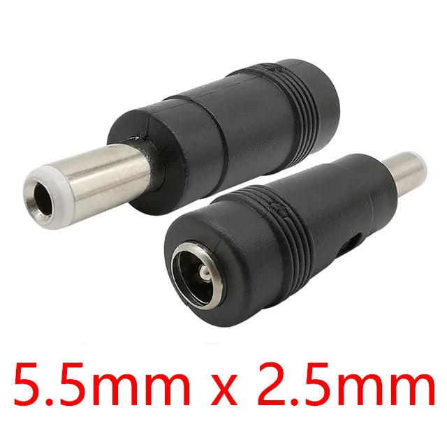 5Pcs DC Connectors 5.5x2.1mm Female to 5.5x2.5 5.5x1.7 6.0x4.4 6.3x3.0 4.8x1.7 4.0x1.7 3.5x1.35mm Male Laptop Power Plug Adapter