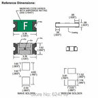 100PCS LF Surface Mount Fuse 0466.500 SMD Very Fast Acting 1206 63V 0.25A 0.375A 0.5A 0.75A 1A 1.25A 1.5A 2A 2.5A 3A 3.5A 4A 5A